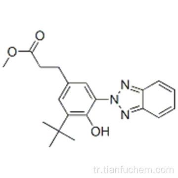 Benzenepropanoik asit, 3- (2H-benzotriazol-2-il) -5- (1,1-dimetiletil) -4-hidroksi-, metil ester CAS 84268-33-7